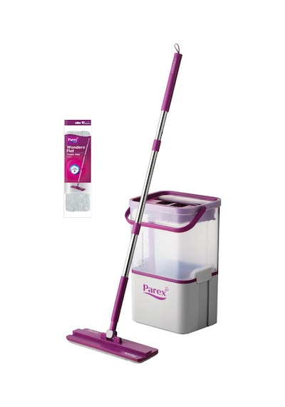 Wondero Flat Şeffaf Temizlik Seti + Yedek Mop Avantaj Paketi
