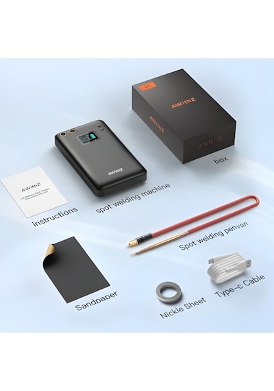 Awithz U2 7500mah Yüksek Güçlü Pil Punta Kaynak Makinesi 0.25mm Nikel Destekli, 99 Kademeli Hassas Ayar