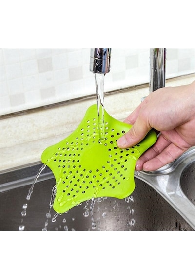 Vakumlu Yıldız Süzgeç Silikon Lavabo Küvet Gider Süzgeci