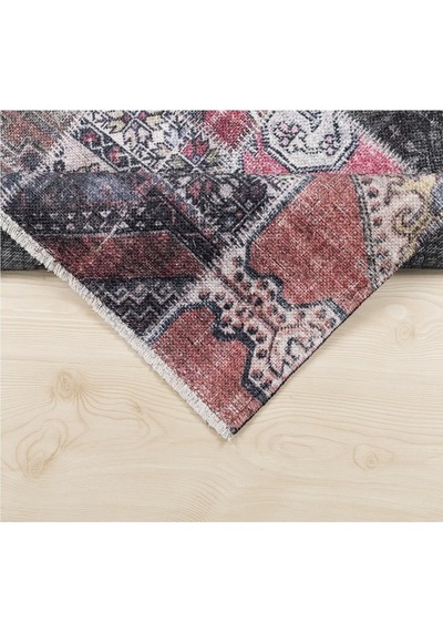 Madrid Vl Premium Yıkanabilir Pamuklu Kaymaz Tabanlı Saçaklı Kilim Karışık-krem