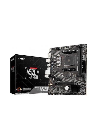 Msi A520m-a Pro Amd A520 Soket Am4 Ddr4 4600 Oc Mhz Matx Gaming Anakart