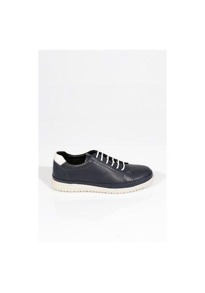 Dgn 9144 Erkek Düz Taban Sneaker Ayakkabi Lacivert Kırık Beyaz