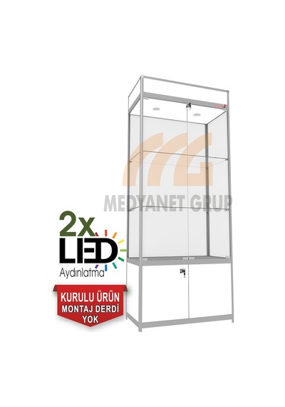 Camlı Vitrin,Camlı Dolap,Camlı Koleksiyon Vitrini 200X80X40