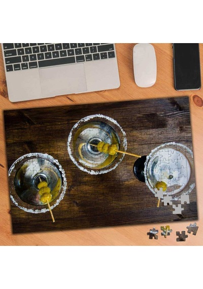 Zeytinli Martini Kokteyl 240 Parça Puzzle Yapboz-99303821