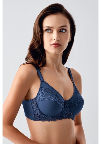 New Bra Kadın C Kap Balenli Toparlayıcı Dantelli Desteksiz Sütyen Antrasit 8112 Antrasit