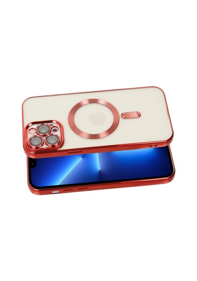 Apple Uyumlu - iPhone 13 Pro Kılıf Kross Magneticsafe Kapak - Kırmızı