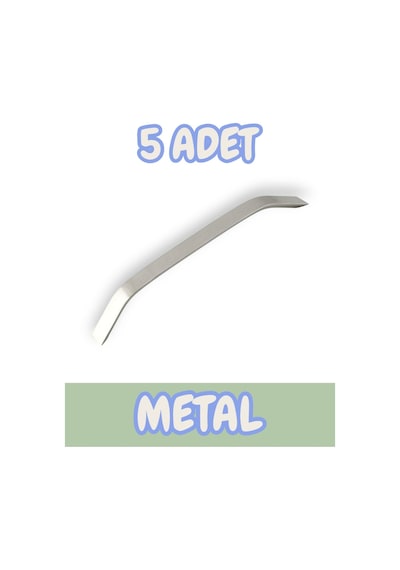 Şahin Alüminyum Metal Lüks Modern Mobilya Çekmece Mutfak Dolabı Kulpu İnox 192mm 5 Adet Inox