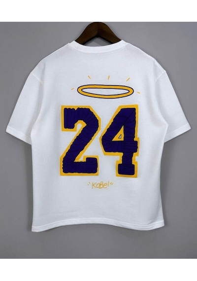 Flood Of Style Erkek Beyaz 24 Baskılı Oversize Tshirt