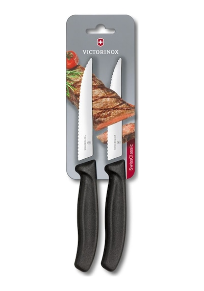 English Home Victorinox 6.7933.b Paslanmaz Çelik 2 Li Tırtıklı Bıçak Seti 12 Cm Siyah