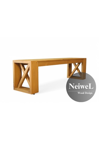Neiwel Garden Luin Doğal Ahşap Bank Ahşap