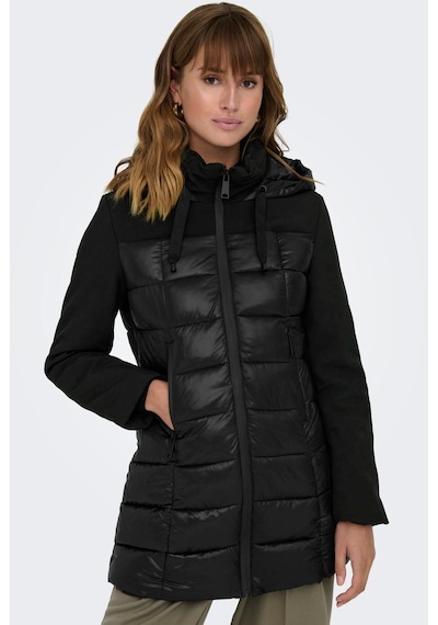 Only Kapüşonlu Puffer Siyah Kadın Kaban 15294008 Siyah
