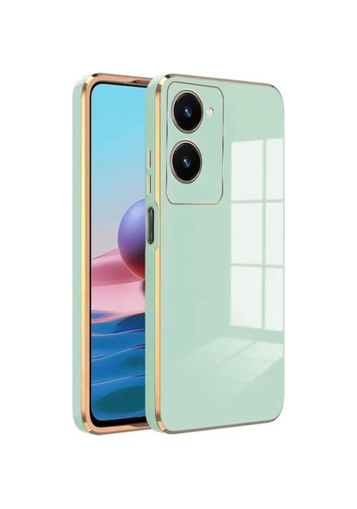 Vivo Y18 Uyumlu Kılıf Volet Silikon - Açık Yeşil