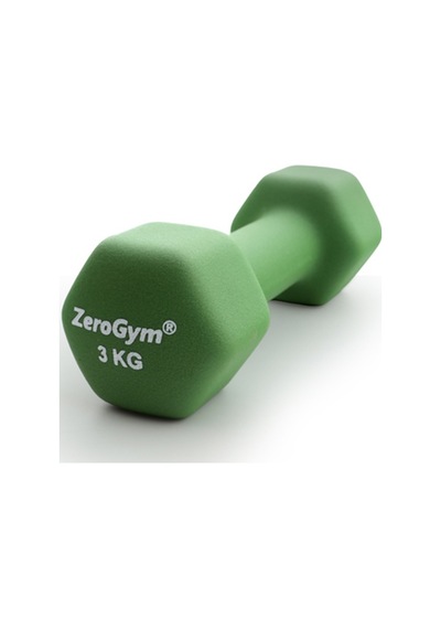 Zerogym Neopren Kaplı İçi Demir Dambıl 3 Kg Yeşil 1 Adet