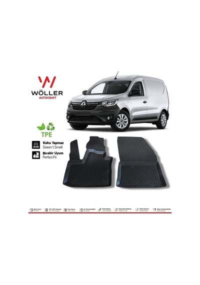 Renault Express Combi Panelvan Uyumlu Paspas 2021 Sonrası 3d Havuzlu Paspas