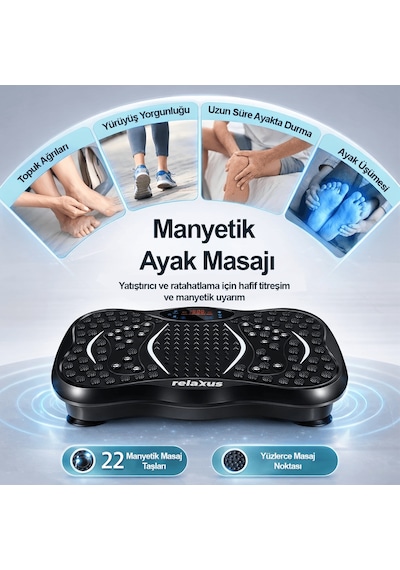 Yüksek Titreşimli Egzersiz Platformu Bluetooth Masaj Aleti Ev Fitness Cihazı Direnç Lastiği Hediye