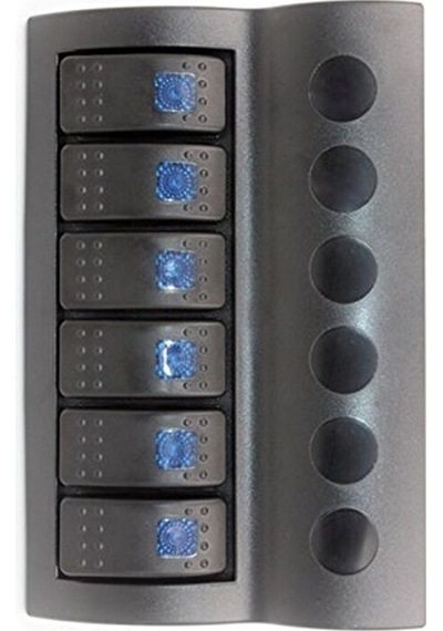 Bfy Marin Otomatik Sigortalı Switch Panel, 6 Anahtar, Mavi