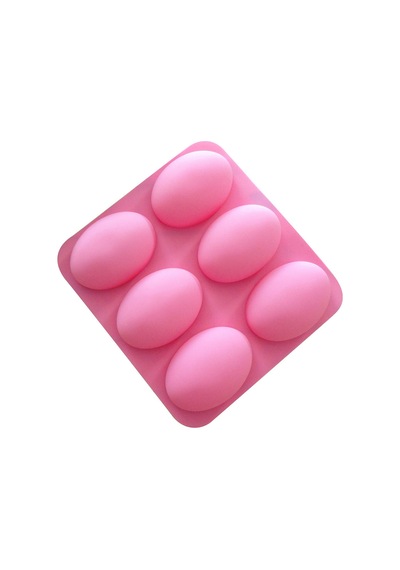 6 Yuvalar 3d Oval Şekar Silikon Sabun Kalıp El Yapımı Jöle Maker Kek Kalıp Aracı Çok Renkli