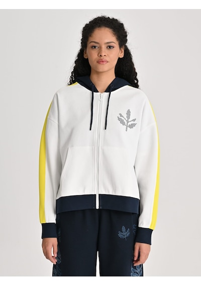 Fenerbahçe Ekru Tribün Palamutlu Kadın Oversize Sweatshirt