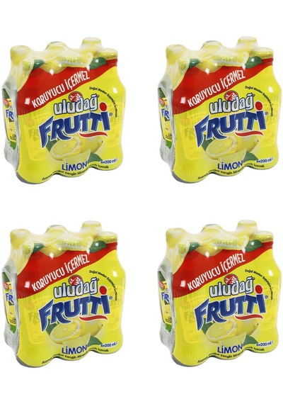 Uludağ Frutti Limon Aromalı Maden Suyu 200 Ml X 24 Adet