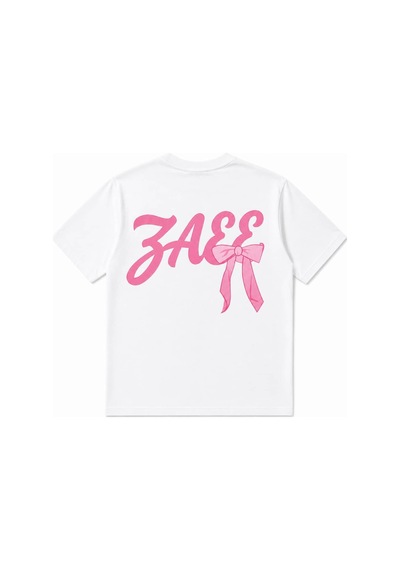 Zaee Pink Oversize Tişötr Beyaz