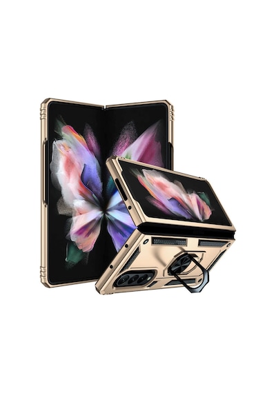 Galaxy Uyumlu Z Fold 3 Kılıf Vega Kapak - Gold Gold Gold