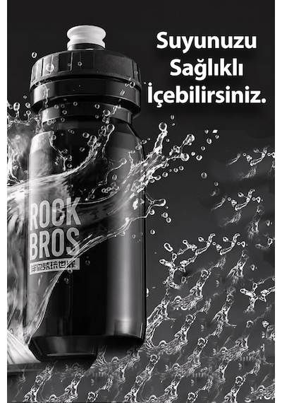 Pp5 Plastik Sporcu Bisiklet Matarası Siyah Çok Renkli