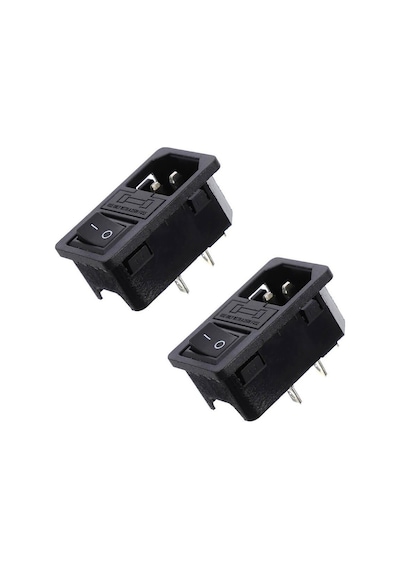Koodmax 220v / 110v 10a Ac Power Güç Kaynağı Konnektörü - Erkek - Sigortalı - Anahtarlı