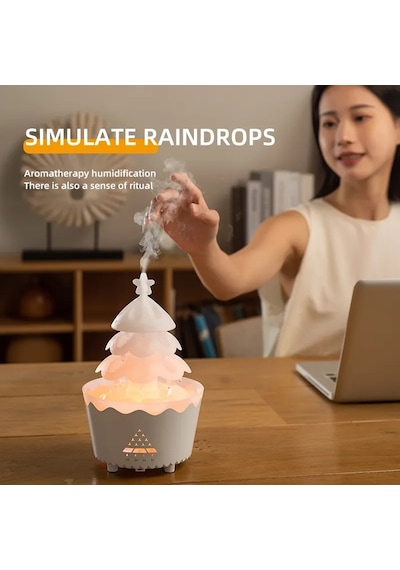 Hava Nemlendirici Şans Ağacı Ultrasonik Difüzör Aroma Yayıcı Rgb 250ml Bhu-09