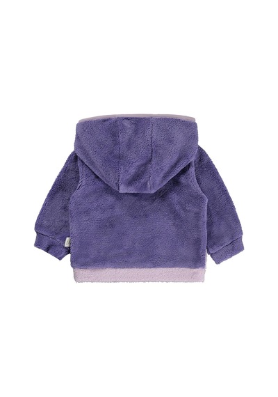Bebbek Kapşonlu Fermuarlı 2-5 Yaş Sweatshirt - Lila Mor