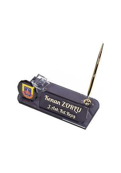 Jandarma Kristal Masa İsimliği Terfi Masaüstü İsimlik