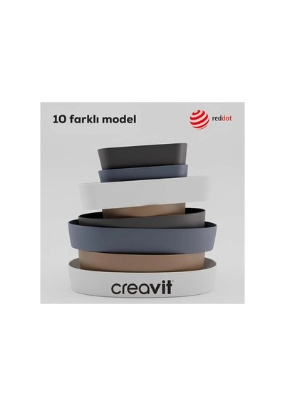 Oval Deliksiz Beyaz Lavabo İle Modern Tasarım 508 Yeşil