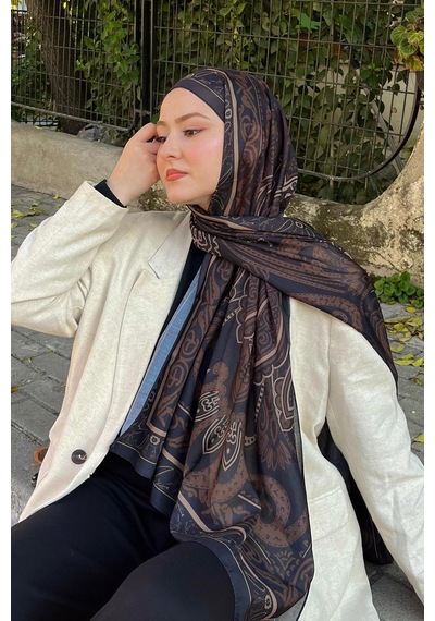 Carell Vintage Acı Kahve Nilla Pamuklu Şal Çok Renkli