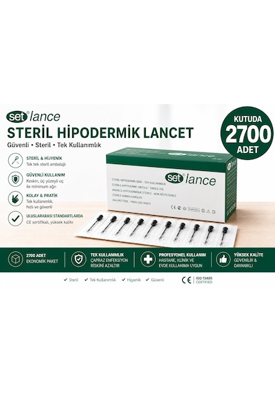 Set İnject Tıpset Steril Siyah İğne Ucu-2700 Adet