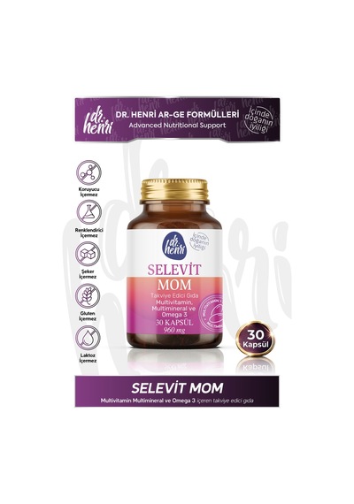 Selevit Mom Multivitamin Multimineral ve Omega 3 30 Kapsül