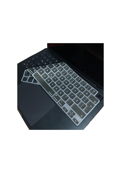 Apple Uyumlu MacBook Klavye Koruyucu Eski Türkçe F Dizilim Daktilo Tip Silikon Kapak Siyah