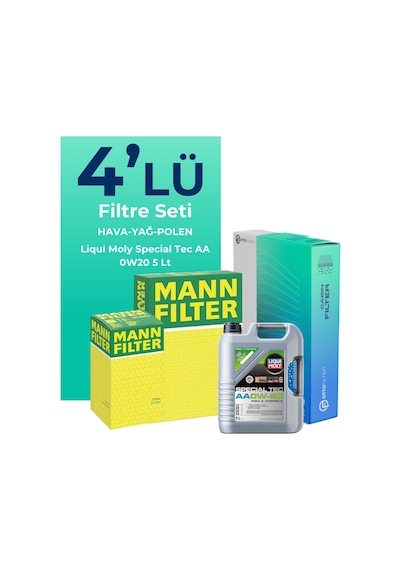 Mann Toyota Corolla Cross 1.8 Hybrid Filtre Bakım Seti Liqui Moly Motor Yağlı (2022-2025) 4 Lü -