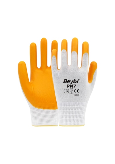Beybi Pn7 Polyester Örme Nitril Iş Eldiveni 288 Çift Koli