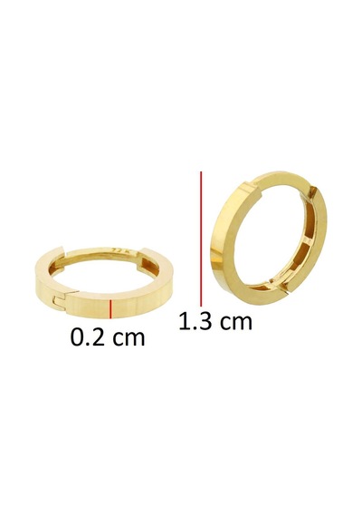 22 Ayar Altın Minimal Halka Küpe Sarı Altın 54722216
