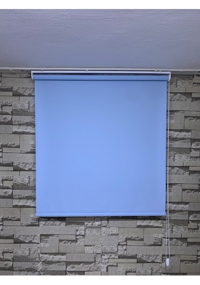 Mavi Renk Mat Stor Perde Alüminyum Kasa Tüm Ölçülerde