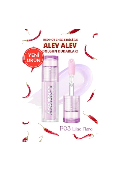 Lila Simli Dudak Dolgunlaştırıcı Gloss Perıpera Ink Glasting Lip Gloss P03 Lilac Flare 10820800