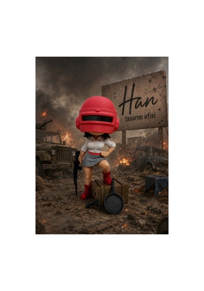 Pubg Mobile Figür 19 Cm Pubg Kadın Figür 3 Degistirilebilr Aksesuar