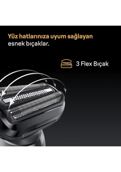 Braun 54b Tıraş Makinesi Yedek Başlığı Series 5 İçin Siyah Renk Kolay Temizlik Ve Uzun