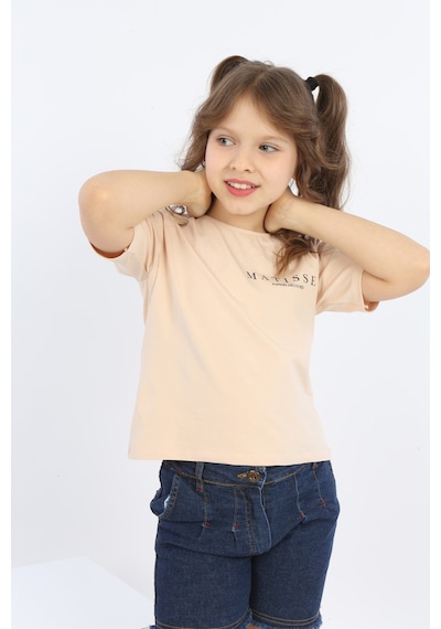 Toontoy Kids Toontoy Kız Çocuk Matısse Baskılı Tişört Ekru
