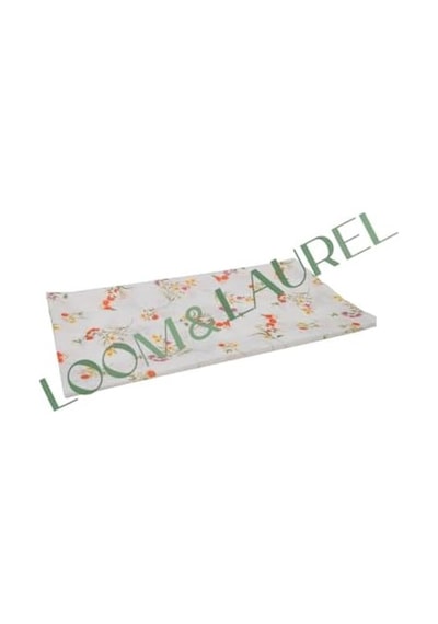 Loom & Laurel Baskılı Yıkanabilir Masa Örtüsü Mutfak Bahçe Piknik Masa Örtüsü Kırmızı Ağırlıklı Çiçek Desenli 140x140 Acı Kahverengi