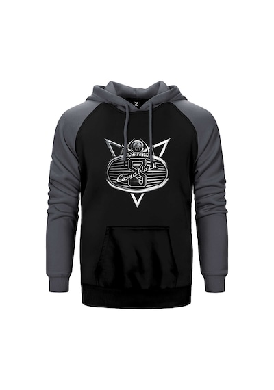 Scorpions Come Black Gri Renk Reglan Kol Kapşonlu Sweatshirt Gri