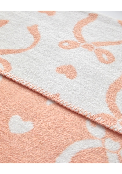 English Home Love Bow Pamuklu Bebe Battaniye 100x120 Cm Somon Somon