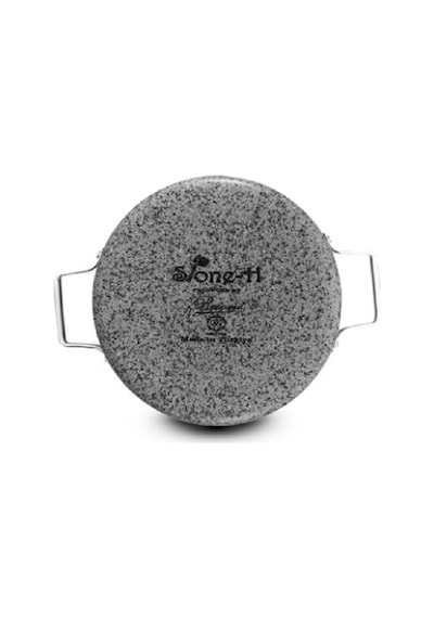 Brioni Stone-h 32 Cm Çizilmez Yanmaz Yapışmaz İndüksiyon Uyumlu Basık Tencere Sh-127 Gri