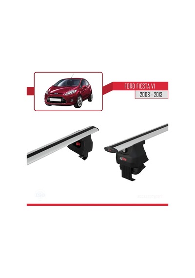 Ford Fiesta Vı 2008-2013 Arası İle Uyumlu Ace-4 Ara Atkı Tavan Barı Gri