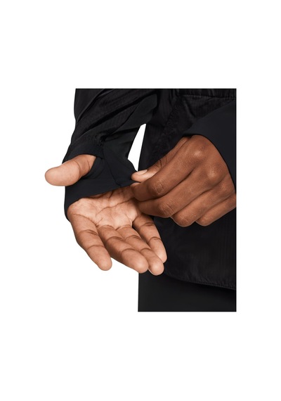 Nike Pro Repel Suya Dayanıklı 1/2 Zip Antreman Rüzgarlık Kapüşonlu Ceket Siyah