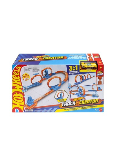 Jdw39 Hot Wheels Track Creator Triple Loop Speed Kit Çok Renkli